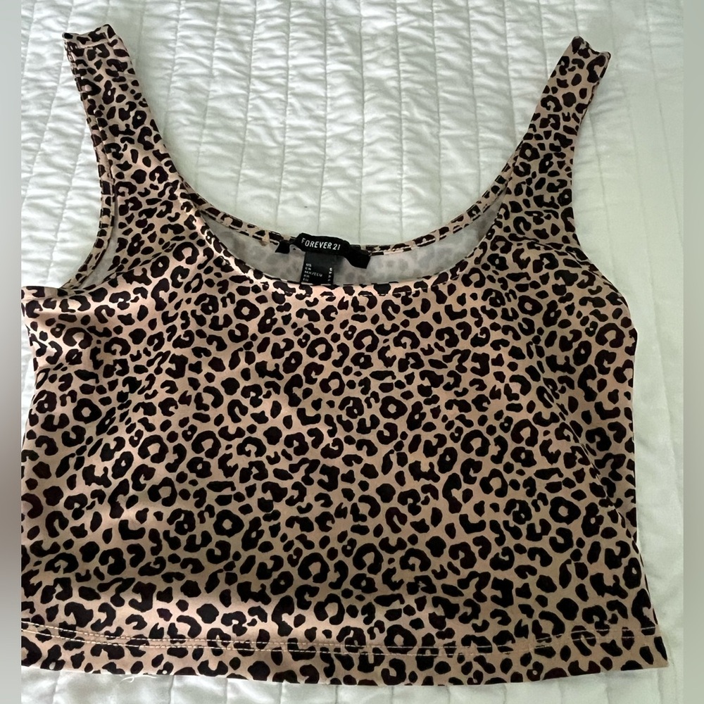 Cheetah print crop top